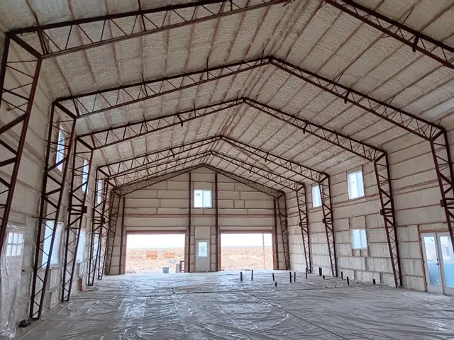 Insulated metal building interior